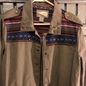 Army Jacket with Aztec pattern